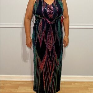 Elegant Multicolor Evening Dress